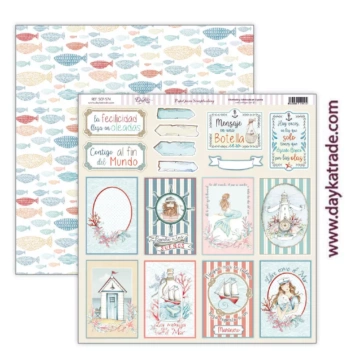 Papel Recortables Tarjetas Mensaje en una Botella Dayka 30x30cm