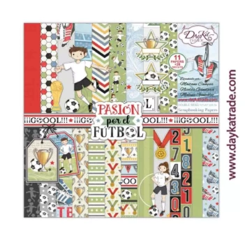 Dayka Pasión por el Fútbol Scrapbooking Set 30x30cm