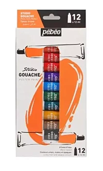 Set 12 Tubos Gouache Pebeo 12ml