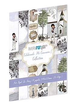 Kit 4 Brown Boy Rice Papers Celebrating my Communion PapersForYou 54x33cm
