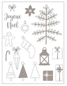Set transparante stempels Noel Woodsy Christmas Artemio