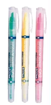 Sakura Set van 3 Fluor Markers met Dubbele Punt