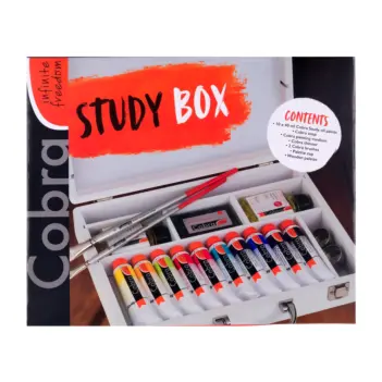 Talens Study Box Koffer Ölfarben auf Wasserbasis und Zubehör