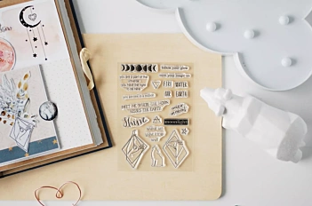 Lunar Studio Forty Follow Your Glow Acrylic Stamp Set