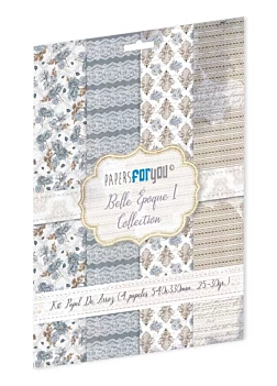 Kit 4 papieren Belle Époque PapersForYou 54x33cm