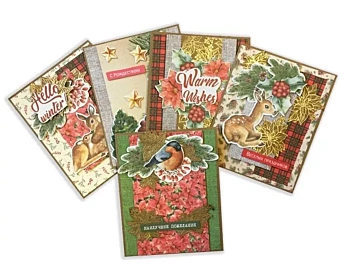 Kit Tarjetas Navideñas Our Warm Christmas 2 Fabrika Decoru