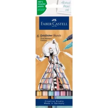 Etui mit 6 Fashion Goldfaber Sketch Dual Faber-Castell Markern
