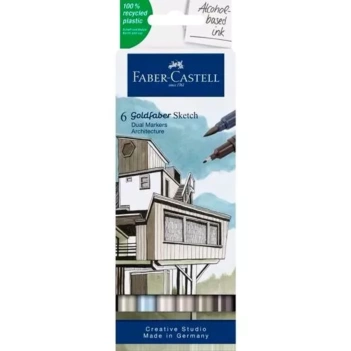 Doos met 6 Architecture Goldfaber Sketch Dual Faber-Castell Markers