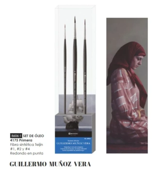 Set of 3 oil paint brushes Guillermo Múñoz Vera Primera 4175 Escoda