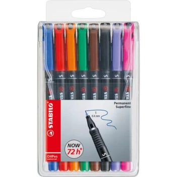 Conjunto de 8 marcadores permanentes superfinos Stabilo OHPen Universal
