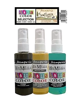Zestaw 3 tuszy w sprayu Aquacolor Sunflower Art Stamperia