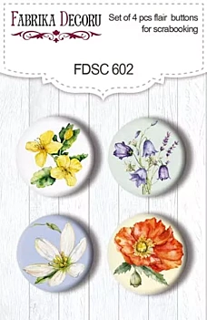 Zestaw 4 Przypinek Summer Meadow #2 Fabrika Decoru