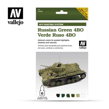 6er Set AFV Russian Green 4BO WWII Vallejo Modellbaufarben 8ml