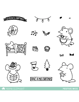 Set de sellos transparentes Ella & Friends Mama Elephant