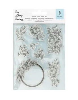 SUPER DEAL **40%** American Crafts Hip Stamp Hooray Clear Stamps Wreath 