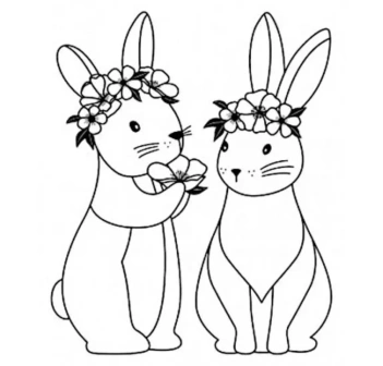 Tampon en bois Spring Rabbits Artemio

