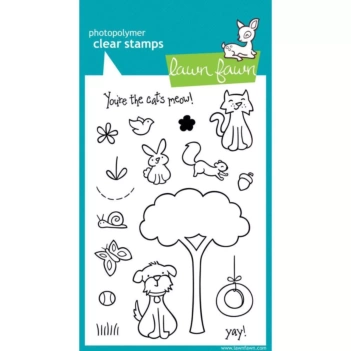 Lawn Fawn Clear Stamp, Critters In The 'Burbs