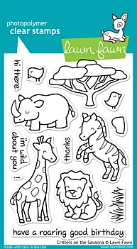 Rasen Fawn Clear Stamp - Lebewesen auf der Savanne - LF448