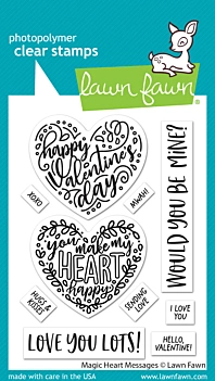 Magic Heart Messages Lawn Fawn Clear Stamp