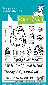 Porcu Pine For You Add On Lawn Fawn Clear Stamp