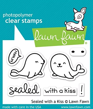 Lawn Fawn Verzegeld met een kus Clear Stamps