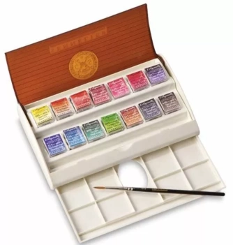 Caja de acuarela 14 medias pastillas Sennelier