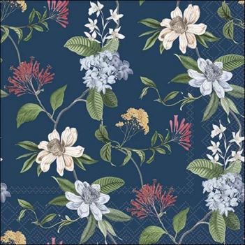Servilletas de papel Peonies Composition Black Grey 33x33cm