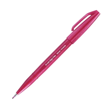 Rotulador Sign Pen Brush Burgundy Pentel