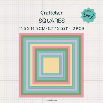 Craftelier  Set Snijmallen Essentials Vierkanten 