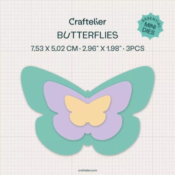 Set di fustelle essenziali Mini Farfalle Craftelier