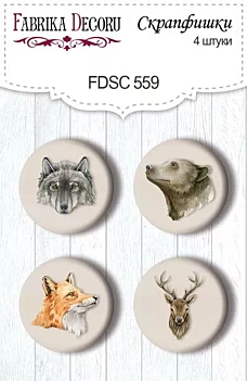 Fabrika Decoru Set van 4 Badges Forest Life #3