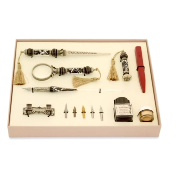 Set de escritura de lujo Negro Bortoletti