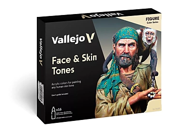 Zestaw 16 farb modelarskich 258 Face &amp; Skin Tones Figure Vallejo 18ml