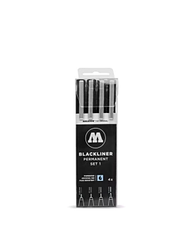 Set #1 de 4 rotuladores calibrados Blackliner Molotow