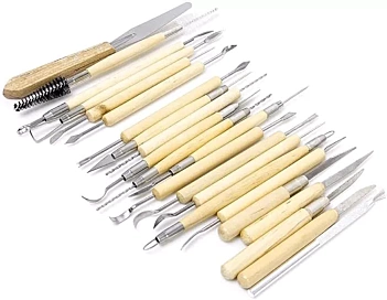 Set mit 22 Werkzeugen für die Bildhauerei und Modellierung von Phoenix