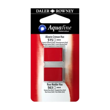 Zestaw 2 akwareli Aquafine 1/2 godet Alizarin Crimson i Madder Pink Daler-Rowney
