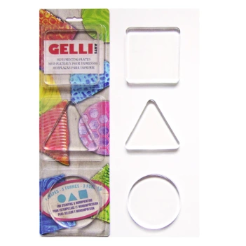 Set 3 Mini Gel Printing Plates formas Gelli Arts 8cm