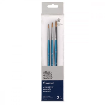 De Winsor & Newton Cotman aquarelpenseelset, set 1, is een set penselen die speciaal is ontworpen voor aquarelleren. Deze specifieke set bevat 3 borstels met korte steel.

Winsor & Newton Cotman-borstels zijn f