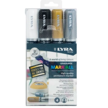 Lyra Mark All Set van 4 Metallic Permanente Markers 2 mm