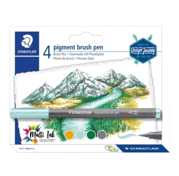 Set mit 4 Bosque Design Journey Staedtler Pinselspitzenmarkern