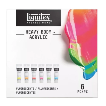 Zestaw 6 ciężkich akryli Fluorescent PRO Liquitex 59ml 