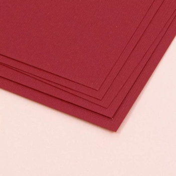 Pack 5 Papiers Bristol Texturés Rouge Cerise Craftelier 30x30cm