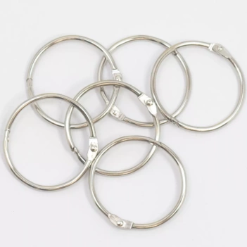 Craftelier 6 Binding Rings Silver 45mm