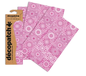 Pink Mosaic Decopatch paper set