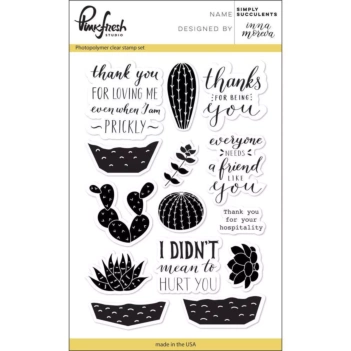 Acrylic Stamps Set Simply Succulents Pinkfresh