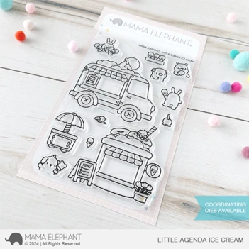 Mama Elephant Little Agenda Ice Cream Transparentes Stempelset  
