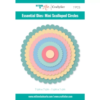 Craftelier Set mit Stanzschablonen - Essential Scalloped Mini Circles