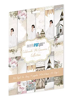 Kit 4 Brown Girl Rice Papers Mijn communie vieren PapersForYou 54x33cm