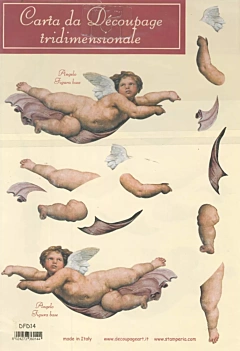 Papel de Decoupage Tridimensional Ángel Stamperia
