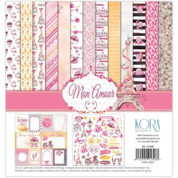 SUPERANGEBOT **40%** Scrapbooking Set Mon Amour Kora Projekte 30x30cm